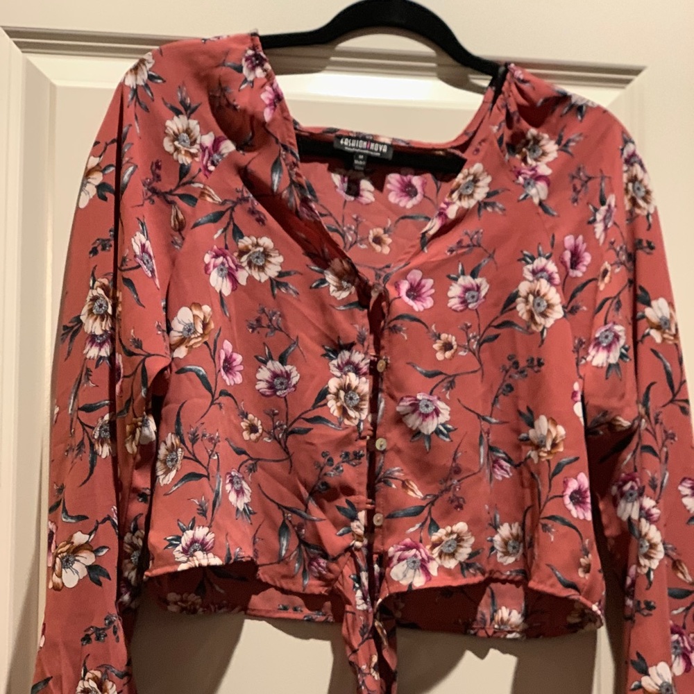Floral Fashion Nova Crop Top